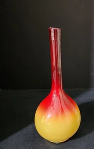 Wheeling Peach Blow Art Glass 8-3/4" Stick Vase, Glossy Finish, c. 1890 - Picture 1 of 5