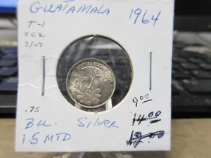 1964 Guatemala 5 Centavos Silver KM # 261 - Picture 1 of 12