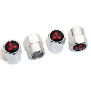4pcs Hex Fit Mitsubishi Car Wheels Tire Air Valve Caps Stem Dust Cover Silver - Picture 1 of 5
