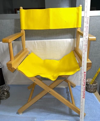 NUEVO EN CAJA SILLA DIRECTORES Plegable Madera WUL F-1039 Deadstock De Colección Años 80 Amarillo Foto 1 de 4