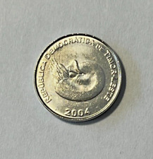 2004 Timor Coin 1 centavo Prehistoric Nautilus Sea Shell Animal Ocean Wildlife