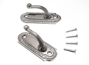 New 3 Pairs Of Curtain Tie Backs Large Georgian Chrome Plated Metal - Onestopdiy - Picture 1 of 1