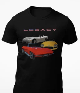 Chevy vette American Legacy Custom Short-Sleeve Unisex T-Shirt - Picture 1 of 7