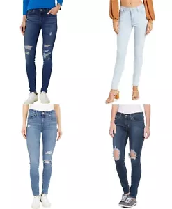 Levis 711 Skinny Jeans Womens Mid Rise Blue Wash Zipper Fly Stretch Denim - Picture 1 of 30