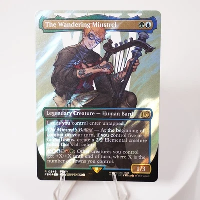 The Wandering Minstrel Borderless Surge Foil 548 FIN MTG NM See Video - Image 1 of 4