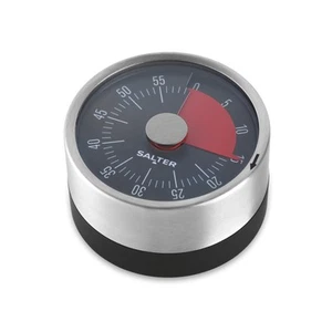 Salter Mechanical Timer – 60-Minute, No Batteries, Countdown, Stainless Steel - Picture 1 of 6
