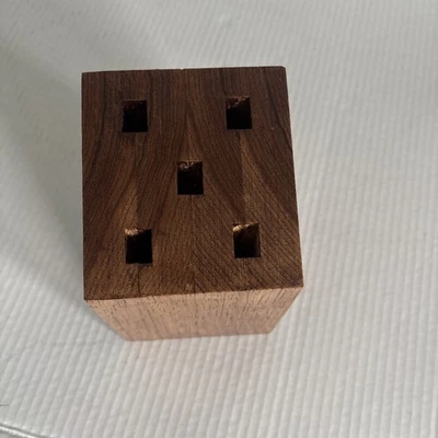 Suporte de bloco de tesoura de nogueira preta, comporta 5 pares de tesouras para salão de beleza, barbearia - Imagem 1 de 4