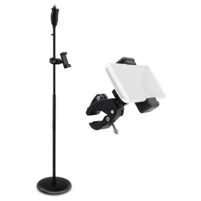 keepdrum MS124 Mikrofonständer Einhand-Stativ mit Smarthpone-Halter - Bild 1 von 4