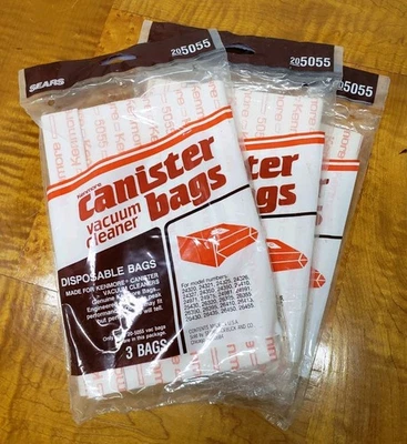 9 Kenmore Canister Vacuum Cleaner Bags 20-5055 Sears Disposable Sealed - Image 1 of 4