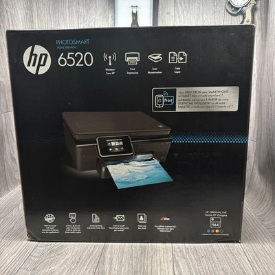 New HP Photosmart 6520 All In One Printer Color Wireless Touch Screen - Image 1 of 4