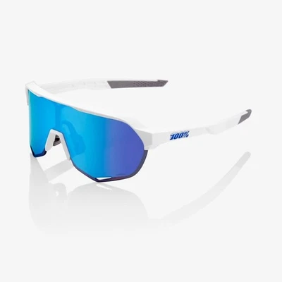 100 Percent S2 Matte White - HiPER Blue Multilayer Mirror Lens -Open Box - Image 1 of 4