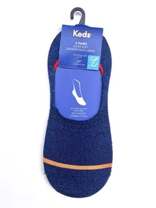 Keds Womens No Show Liner Socks Shoe Navy 2 Pair Size 4-10 - Picture 1 of 4