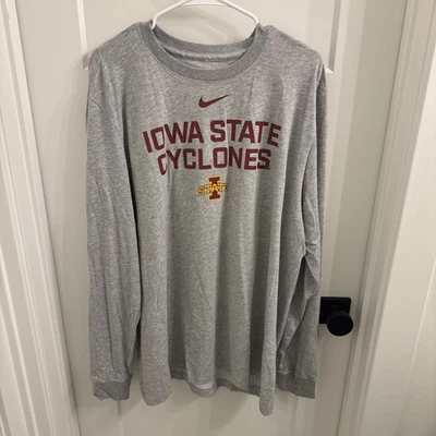 Iowa State Cyclones Nike Camiseta Manga Larga Camisa Para Hombre Nueva XXL NUEVA CON ETIQUETAS Foto 1 de 4