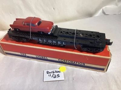 Vintage Lionel O/O-27 #6424-60 auto flat car toy train car model train - Image 1 of 4