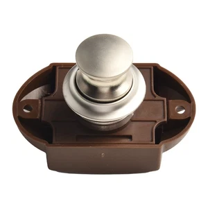 Door Push Button Lock Lock For RV 15mm-20mm Beautiful Appearance Matt Nickel - Picture 1 of 17
