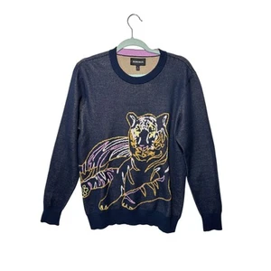 Bonobos Electric Tiger Crew Neck Long Sleeve Sweater Size S Cotton Worn on TV - Picture 1 of 12