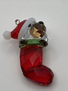 Swarovski Crystal #5625363 Natale Natale Cheers Beagle Cane Calza Ornamento - Foto 1 di 9