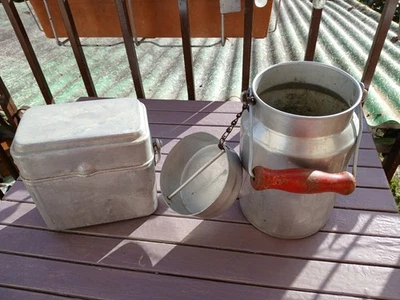 Pot à lait et gamelle Aluminium - Photo 1/2