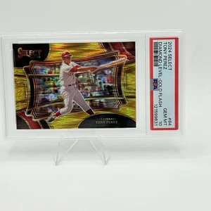 2024 Panini Select - Diamond Level Tony Perez #84 Gold Flash Prizm /10 - Foto 1 di 5