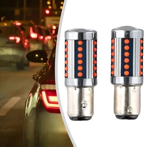2pcs Red 1157 BAY15D COB LED Bulbs Super Bright Car Stop Brake Light Tail Lamp - Picture 1 of 12