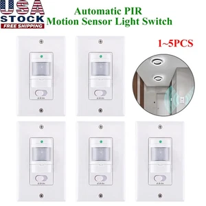 1-5PCS Automatic PIR Occupancy Motion Sensor Light Switch Auto On/Off Infrared - Picture 1 of 20