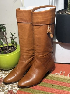 Botas Gucci Años 70 Vintage Marrón Tostado Talla EU 36 US 6 Foto 1 de 4