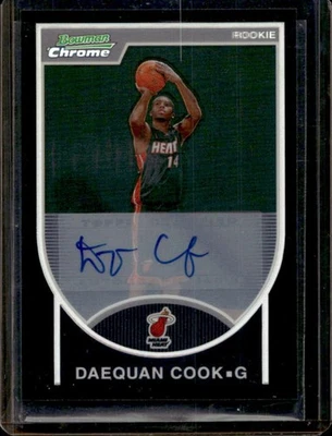 2007-08 Bowman Daequan Cook Chrome Refractor Rookie Auto Black RC #97/99 Heat - Image 1 of 2