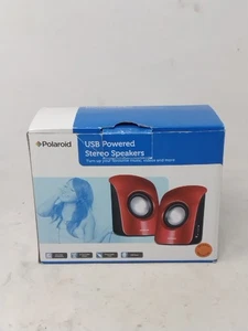 Polaroid - USB Powered Stereo Speakers (Red) - SP-U115 - Afbeelding 1 van 8