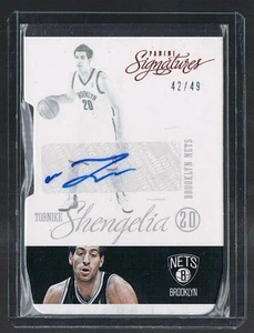 2012/13 panini signatures RED die cut TORNIKE SHENGELIA #46 NETS 42/49 MADE - Picture 1 of 1