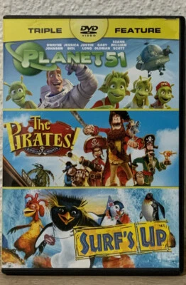 📀 The Pirates / Planet 51 / Surf's Up (DVD) Triple Feature - Image 1 of 4
