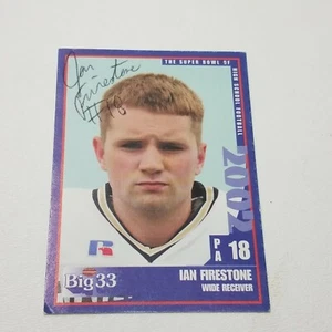 Signed 2002 PNC Big 33 Football card Classic Ian Firestone autograph #PA18 Auto - Picture 1 of 5