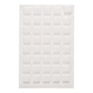 Gummipuffer für Schranktüren, 1,27 cm Durchmesser, 40 Stück (quadratisch, weiß) - Bild 1 von 6