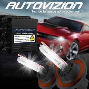 55W H8/H9/H11 Headlight Xenon Bulbs & Slim Ballasts HID Kit 8000K 8K Light Blue - Picture 1 of 12