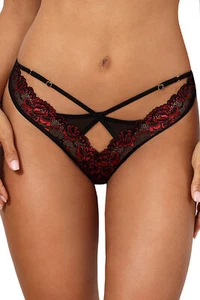 Axami String aus rot schwarzer Spitze mit Riemchen - Bild 1 von 5