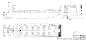 LCM 6. Barco de desembarco 17 m. Marina de Estados Unidos. Plano de modelismo M 1:20 - Imagen 1 de 4