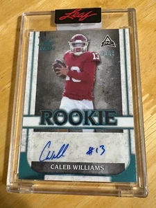 2022 Ultimate Leaf Draft | Caleb Williams Autographed Rookie Card 9/35 - Picture 1 of 2