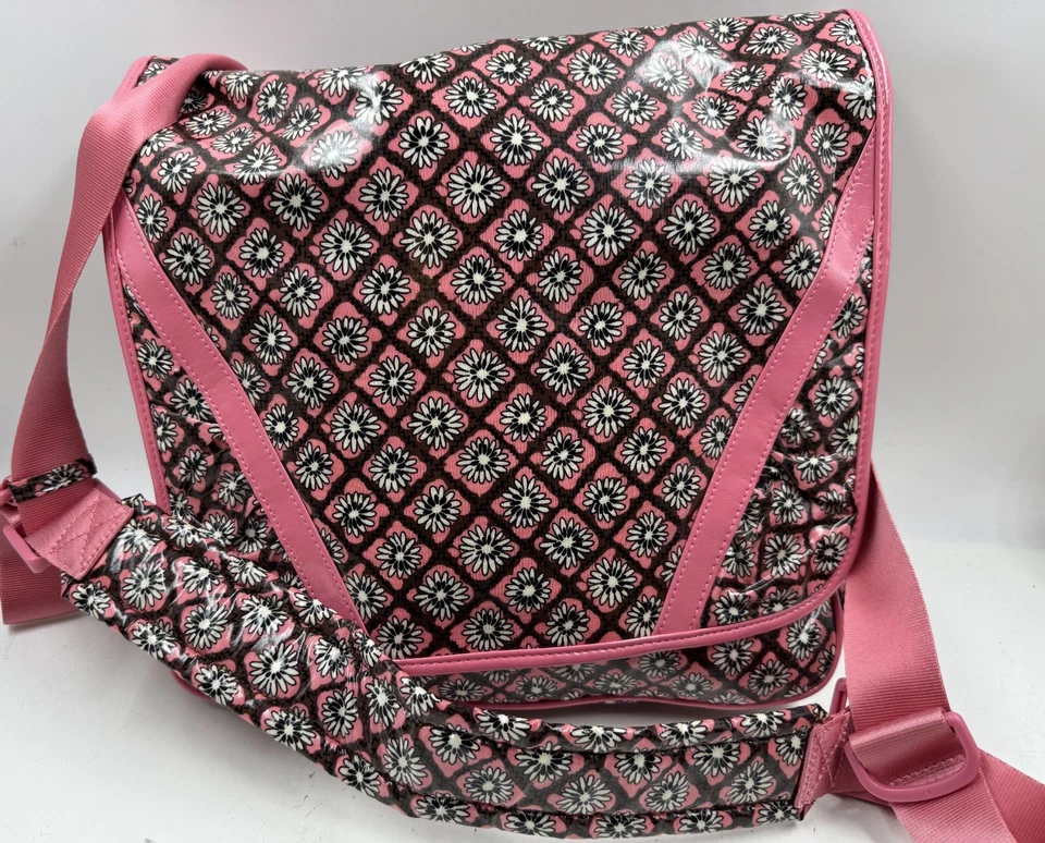 Vera Bradley Frill Women's Handbag Pink Floral Adjustable Strap Messenger Bag - Image 1 of 4