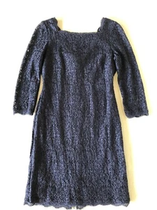 Adrianna Papell, Kleid 38 Nachtblau Reissverschluss Spitze ,wie Neu - Bild 1 von 7