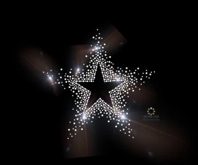 Hotfix Strass Bügelbild Motiv Stern groß Strasssteine Clear od Strass AB 231205 - Bild 1 von 3