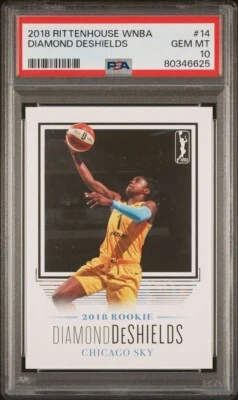 2018 Rittenhouse WNBA Diamond DeShields RC #14 /500 PSA 10 Low POP Chicago Sky! - Image 1 of 3