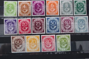 BRD 1951 GERMANY BUND POSTHORN SERIES SET Mi Nr. 123-138 MH CV $800 - Picture 1 of 1