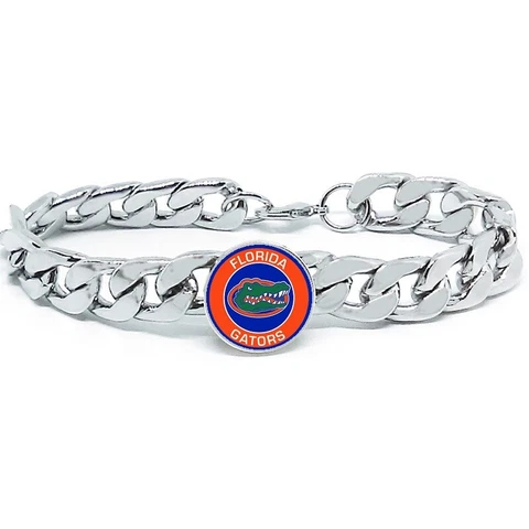 Florida Gators Mens Link Chain Bracelet University State College Gift D4 Cover