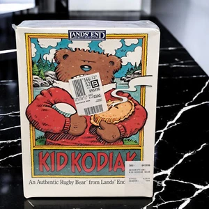 Oso de rugby Lands’ End 1995 edición limitada niño oso Kodiak de Gund Hangtag - Imagen 1 de 8