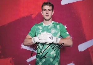 Football - Mads Hermansen - Signed 12x8 Inch Photocard - Denmark - COA - Picture 1 of 1