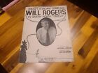 Will Rogers There's A Vacant Chair In Every Home Tonight Sheet Music