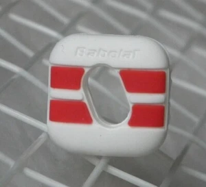 white BABOLAT square tennis vibration dampener shock absorber racquet tw - Picture 1 of 3