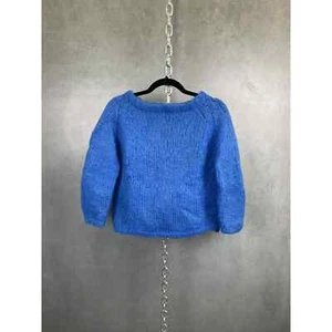 Vintage Pullover Punk Blau Mohair - Bild 1 von 11