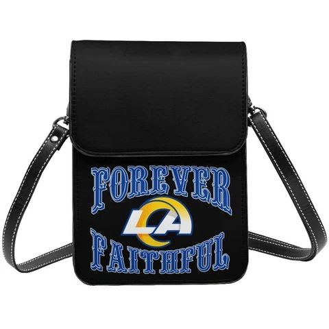 Forever Faithful Los Angeles Rams Small Cell Phone Purse Single Shoulder Bag Cover