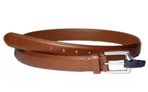POLO RALPH LAUREN cintura elegante pelle di mucca marrone uomo taglia 34 nuova con etichetta - Foto 1 di 10