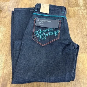 Rocawear Boys Blue Jeans Size 7X AdjustableWaist Straight Leg Original Fit Denim - Picture 1 of 4
